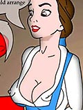 porn Belle seducing Ariel Mermaid cartoon