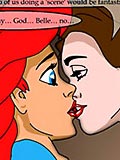 free Sex toons Belle seducing Ariel Mermaid cartoon pics