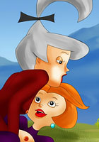 famous animated films Jane Jetson have sex with George and Judy 