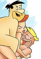 Toon party Betty getting her wet pussy railed by Fred Flintstone  toon comics