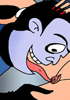 Cartoon valley Dr Drakken likes to splash cum on Kims face toon comics