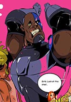 super Raven and Starfire are night club sluts fucking in toilet anime