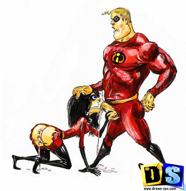 Cartoon Porn Incredibles Flash - Exclusive Arts with incredible family in dirty orgy