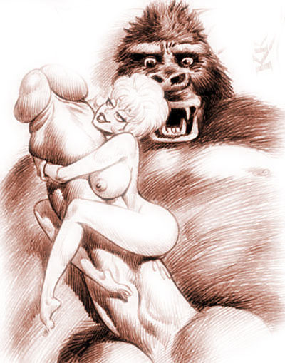 Baby Toon Porn - King Kong fucks his cute baby