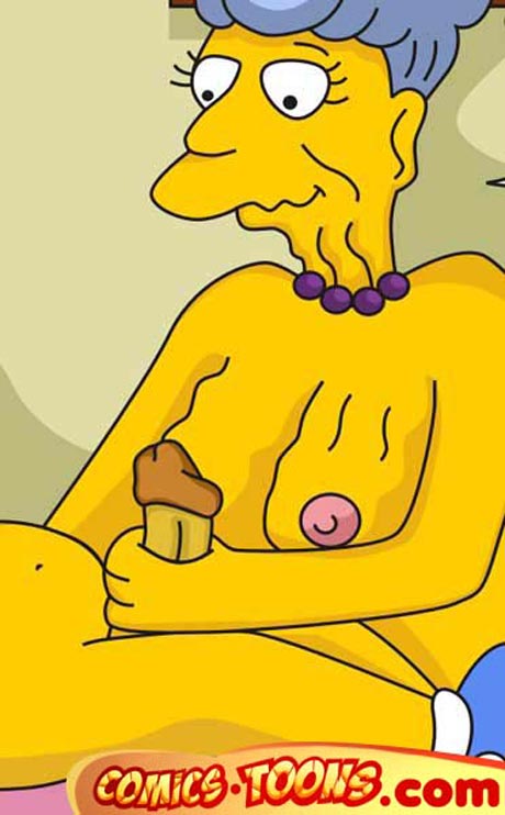 Homer And Bart Porn - The Simpsones horny granny love fucking with Bart and Homer