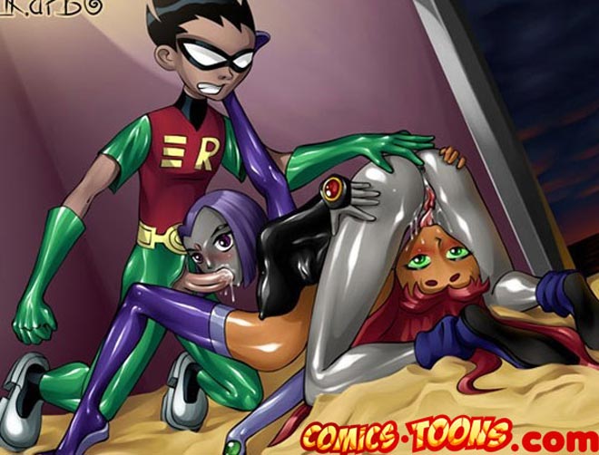 Adult Position 69 Hentai - Comics Toons || Hentai Raven and Starfire in 69 position licking each other