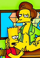 famous cartoon films Barely Lisa sucks two cocks at once