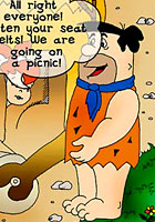 nude Comix! Flinstones family picnic orgy