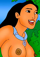 Toon party Comix! Pocahontas and white hot guy toon comics