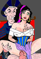 Jasmine Belle WonderSweet Esmeralda playing with her tits Alladin porn pics