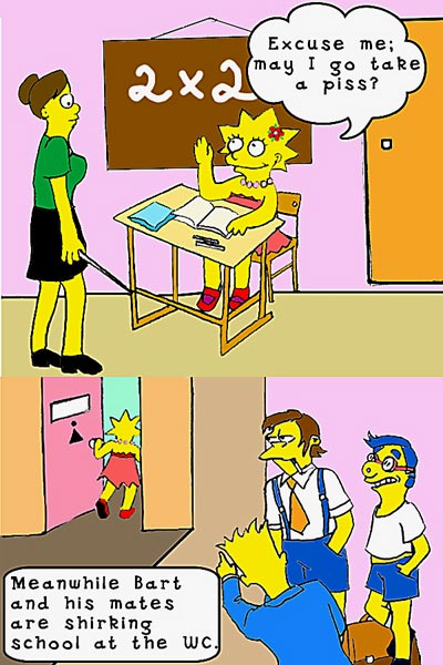 Cartoon Toilet Porn - Comix! How Lisa Simpson was fucked in toilet