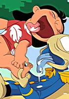 cartoon porn Horny Agent Kobra anal action with Stich and Nana action