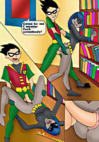 free Teen titans hot porn orgy in library famous shocking toons created