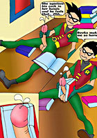 Teen titans hot porn orgy in library shocking toons created