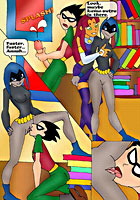 famous Teen titans hot porn orgy in library porn