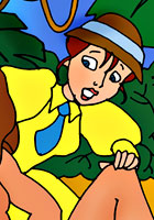 CartoonNude Tarzan deprive Jane of her virgin comics