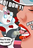 Cock Biting Toons - Alice sucking Cheshire's cat long dick