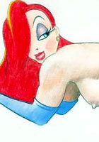 free Sex toons Jessica Rabbit masturbate in a shower cartoon pics