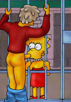 cartoon Marge blows and fucks Bart's friend pics
