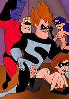 toon Incredibles in incredible porn orgy sex