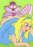 cartoon Alice gets her 1st lesson of fucking new